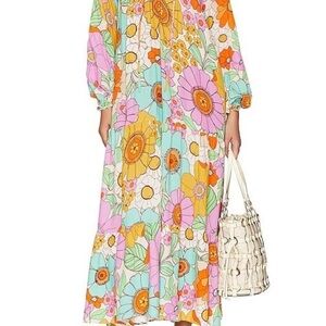 Show Me Your MuMu Orange Pink Resort Sundress